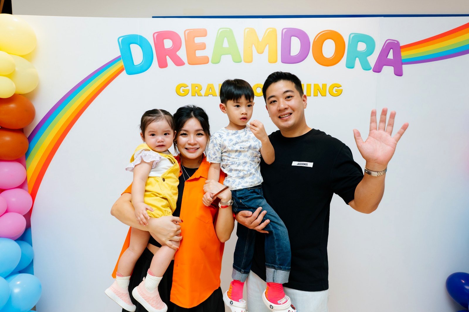 Family celebrating at DreamDora